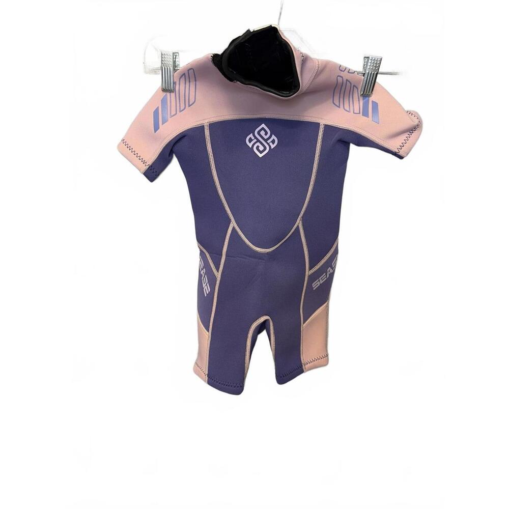 SABSKIN Toddler Kids Short Sleeve Wetsuit Purple and Pink Size 2